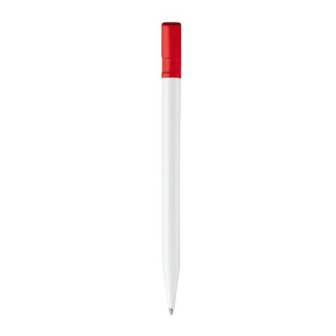Kugelschreiber Nash Hardcolour Weiss-Rot Weiß | 1-farbiger Siebdruck | 90° vom Clip | 45 mm x 25 mm | Nicht verfügbar