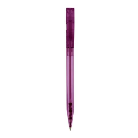 Kugelschreiber Nash Transparent Transparent Violett-Transparent Violett | 1-farbiger Siebdruck | in Verlängerung vom Clip | 45 mm x 25 mm | Nicht verfügbar