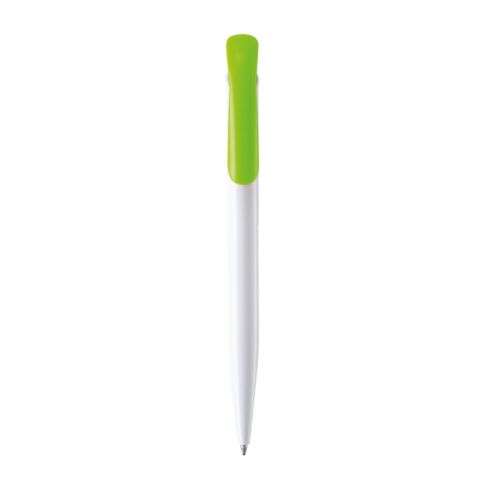 Kugelschreiber Modell Atlas Hardcolour Weiss-Hellgrün | 1-farbiger Tampondruck | Clip | 30 mm x 8 mm | Nicht verfügbar