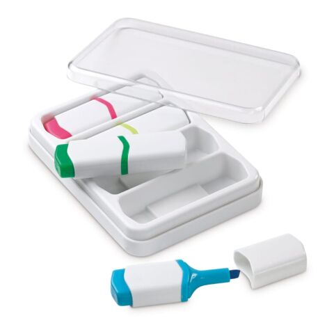 Textmarkter Set 4St. 75mm Weiss | 1-farbiger Tampondruck | Textmarker grün auf der Kappe | 15 mm x 10 mm | Nicht verfügbar