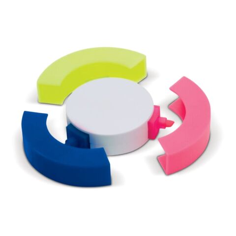 Textmarker Puck Blau / Weiss | 1-farbiger Tampondruck | Seite 2 | Ø 40 mm | Nicht verfügbar