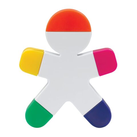 Textmarker Männchen regenbogenfarben | 1-farbiger Tampondruck | Seite 2 | 25 mm x 25 mm | Nicht verfügbar