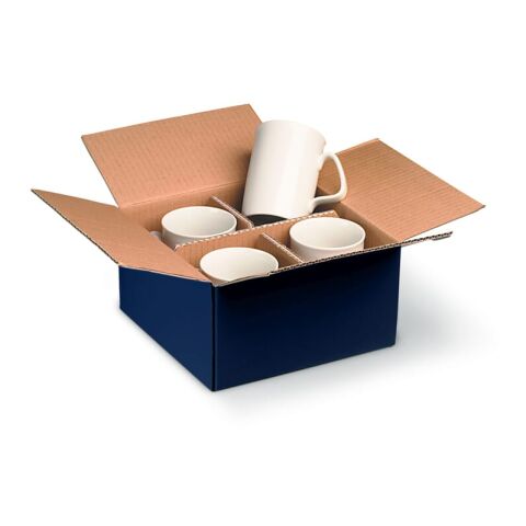 Verpackung für 4 Tassen Marineblau | ohne Werbeanbringung