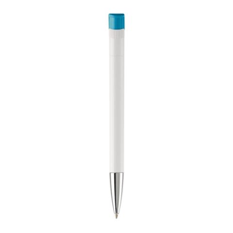 KS Apollo Metall Tip HC Weiss-Blau | 1-farbiger Tampondruck | Clip | 25 mm x 6 mm | Nicht verfügbar