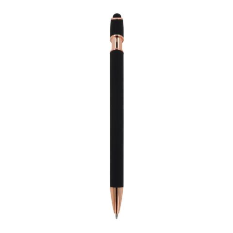 Kugelschreiber Paris Deluxe Metall gummiert Schwarz | Gravur | 90° vom Clip | 87 mm x 8 mm | Nicht verfügbar