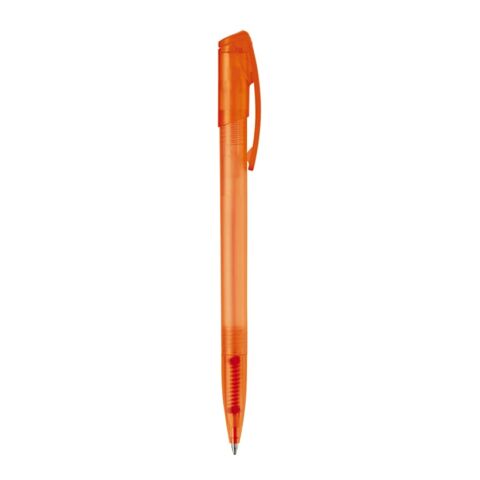 Kugelschreiber Deniro Frosty Orange | 1-farbiger Tampondruck | Clip | 30 mm x 7 mm | Nicht verfügbar