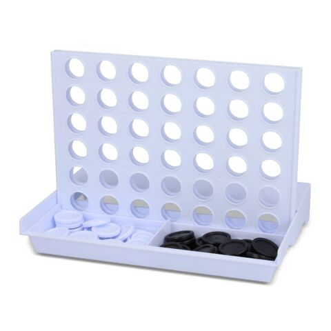 4-Gewinnt Spiel aus recycelten Materialien Weiss