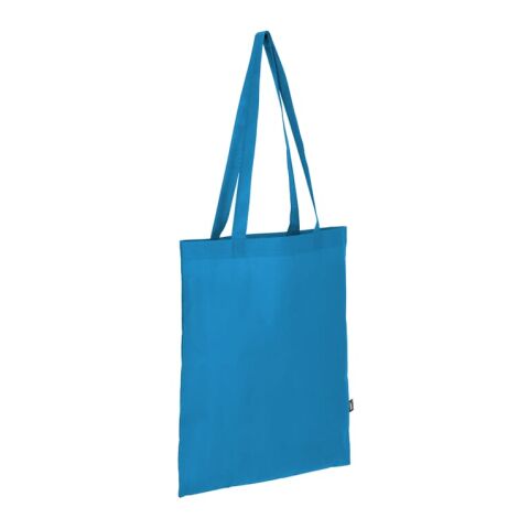 R-PET Tragetasche aus Non Woven mit langen Griffen 38 x 42cm 75g/m² Blau Weiss | ohne Werbeanbringung | Nicht verfügbar | Nicht verfügbar | Nicht verfügbar