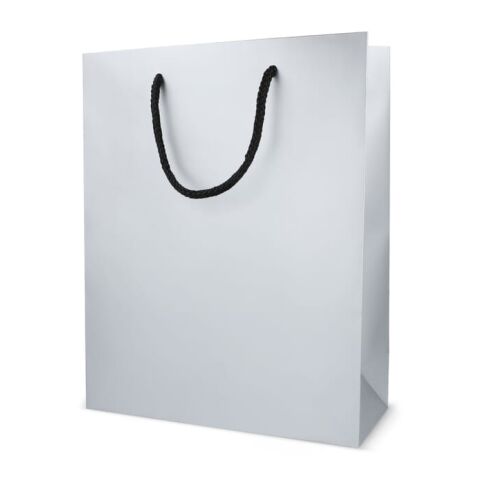 FSC Papier Geschenktasche 24 x 10 x 30cm 200g/m² Silber | ohne Werbeanbringung