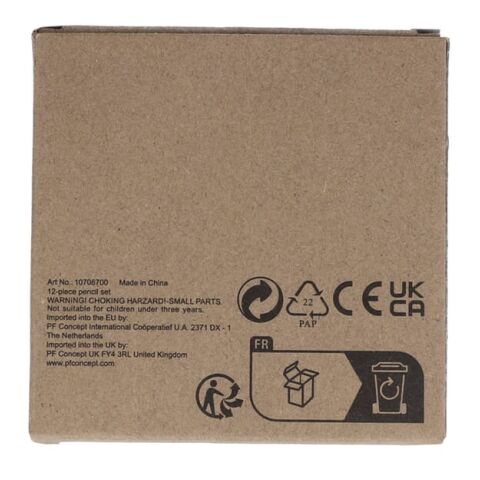 12 Buntstifte in Kraftbox Natur | ohne Werbeanbringung | Nicht verfügbar | Nicht verfügbar