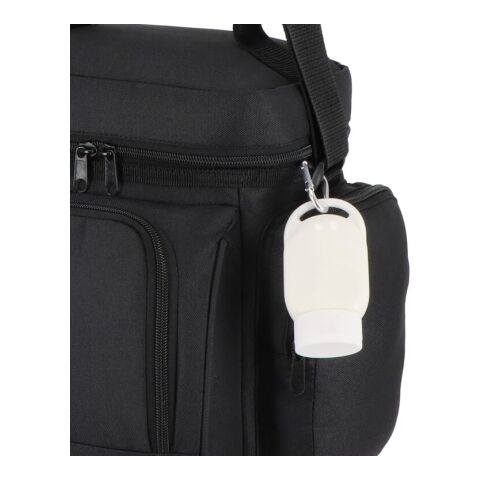 Sonnenschutzlotion mit Karabiner SPF30 aus recyceltem Material Weiss