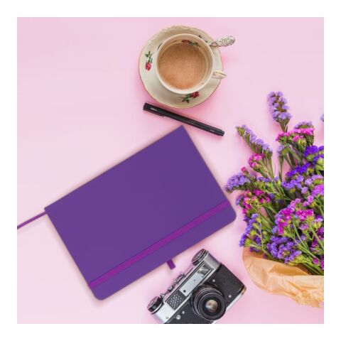 PU-Notizbuch Sora A5 Transparent Violett | ohne Werbeanbringung | Nicht verfügbar | Nicht verfügbar