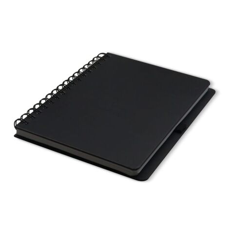 Notizbuch mit Spiralbindung, mit recycelten Papier, DIN A5 schwarz | ohne Werbeanbringung | Nicht verfügbar | Nicht verfügbar