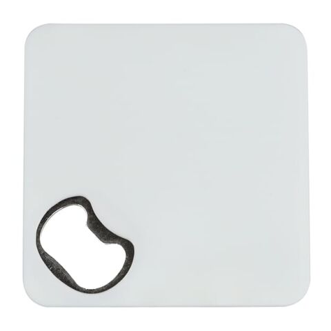 R-ABS Untersetzer mit Flaschenöffner Weiss | ohne Werbeanbringung | Nicht verfügbar | Nicht verfügbar