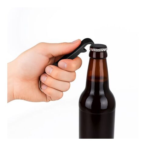3-in-1-Flaschenöffner-Schlüsselanhänger-Einkaufswagenchip schwarz | ohne Werbeanbringung | Nicht verfügbar | Nicht verfügbar