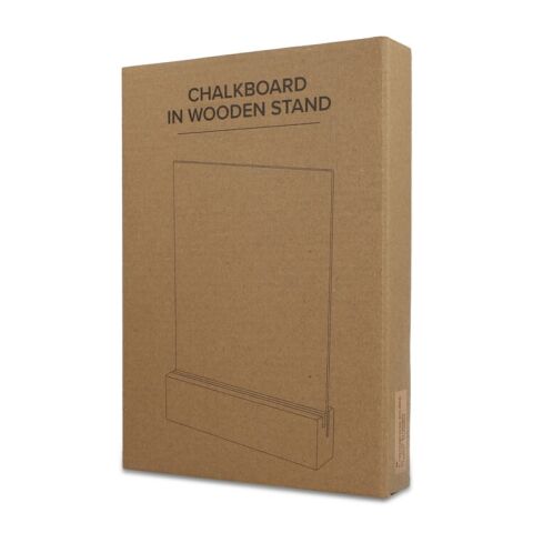 Kreidetafel im Holzständer Natur | ohne Werbeanbringung | Nicht verfügbar | Nicht verfügbar