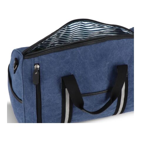 Seesack aus recyceltem Baumwoll-Canvas Harper Dunkelblau