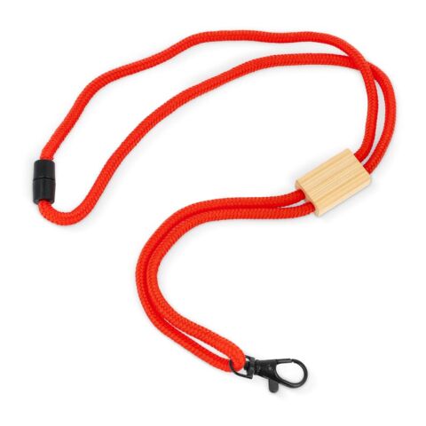R-PET Kordel-Lanyard Rot Weiß | ohne Werbeanbringung | Nicht verfügbar | Nicht verfügbar