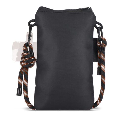 Crossbody Beutel mit Paracord Gurt Schwarz