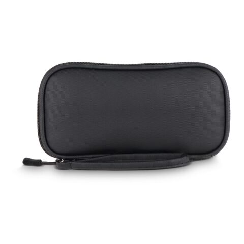 rPET PU-beschichtete 210D Kyra-Organizer-Etui 20 x 11,5 x 2 cm Schwarz | ohne Werbeanbringung | Nicht verfügbar | Nicht verfügbar