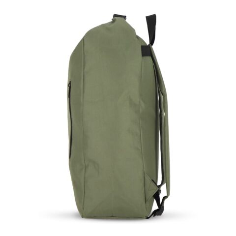 R-PET 600D Rolltop-Rucksack 20L Olivgrün | ohne Werbeanbringung | Nicht verfügbar | Nicht verfügbar