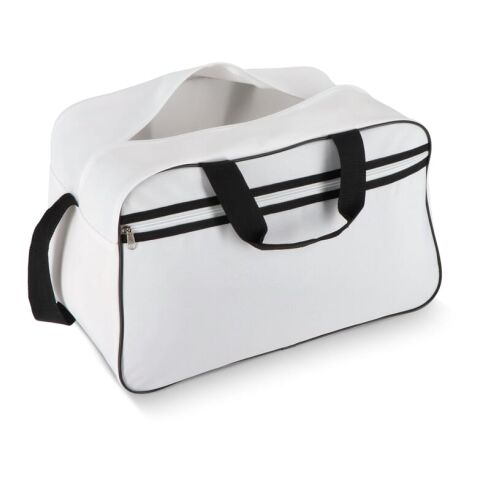 R-PET 600D Sport- und Reisetasche 48 x 25 x 28 cm 30 l Weiss-Schwarz | ohne Werbeanbringung | Nicht verfügbar | Nicht verfügbar