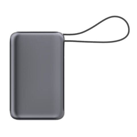 Nova Laptop 65W Powerbank mit integriertem USB-C-Kabel 30000 mAh Dunkelgrau | Digitaldruck | Oberseite | 45 mm x 85 mm