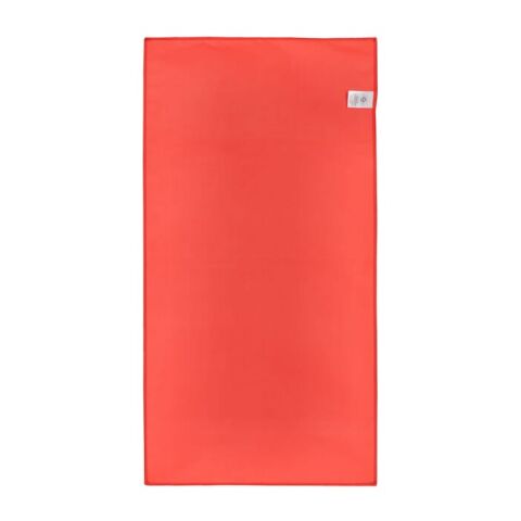 R-PET-Schnelltrocknungshandtuch 40 × 80 cm mit Beutel, Sublimationsdruck. Rot Weiß | ohne Werbeanbringung | Nicht verfügbar | Nicht verfügbar