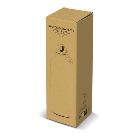 R-Edelstahl einwandige Flasche mit Karabiner 750ml Weiss