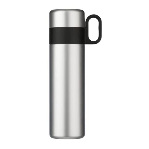 Isolierflasche mit Becher 500ml Silber | ohne Werbeanbringung | Nicht verfügbar | Nicht verfügbar | Nicht verfügbar
