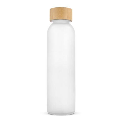 Wasserflasche Glas &amp; Bambus 500ml Weiss | ohne Werbeanbringung | Nicht verfügbar | Nicht verfügbar | Nicht verfügbar
