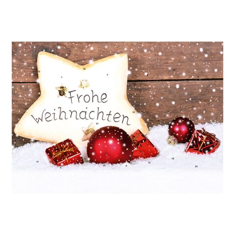 Werbeeinleger Adventskalender - personalisierbares STANDARDMOTIV Digital- oder Offsetdruck | Frohe Weihnachten
