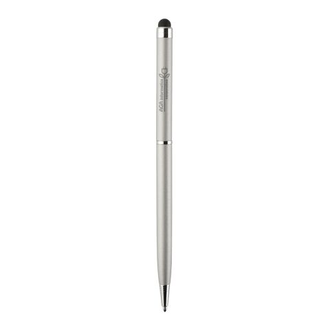 Matter Sleek Stylus Kugelschreiber Silber | 1-farbiger Siebdruck | Schaft-Clipverlängerung | 15.00 mm x 38.00 mm