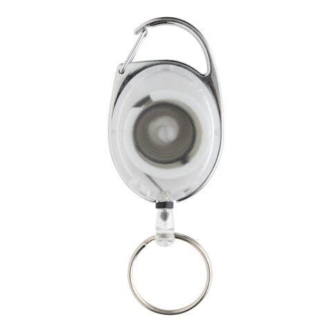 Roller-Clip-Schlüsselanhänger aus RCS recyceltem ABS weiß | ohne Werbeanbringung | Nicht verfügbar | Nicht verfügbar