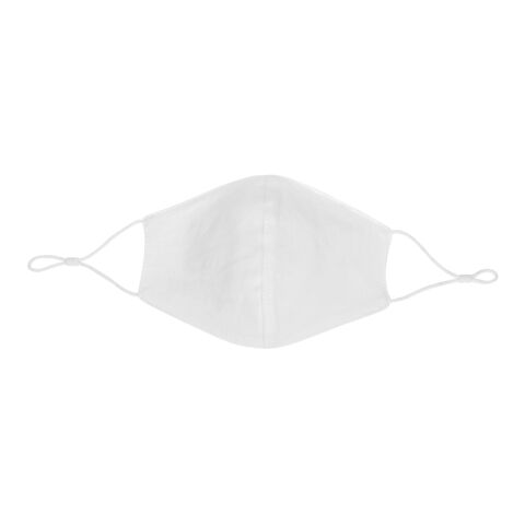 Wiederverwendbare 2-lagige Baumwoll-Gesichtsmaske weiß | ohne Werbeanbringung | Nicht verfügbar | Nicht verfügbar