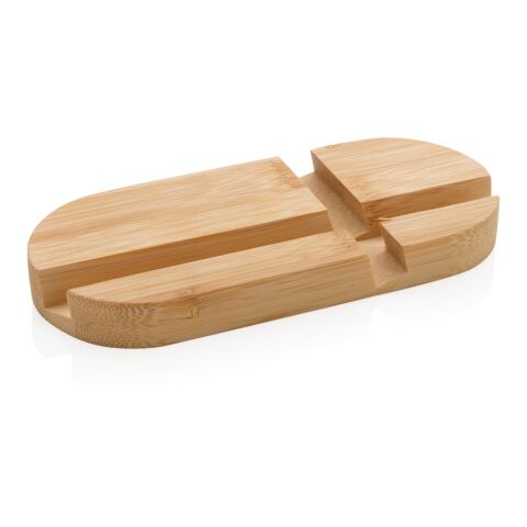 Bambus Telefon- und Tablethalter braun | ohne Werbeanbringung | Nicht verfügbar | Nicht verfügbar