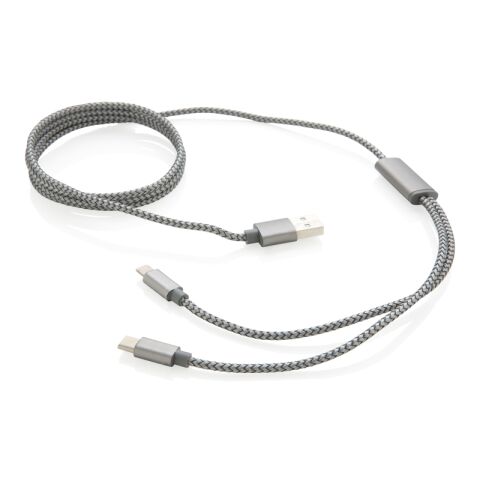 3-in-1 umwobenes Kabel grau | ohne Werbeanbringung | Nicht verfügbar | Nicht verfügbar | Nicht verfügbar