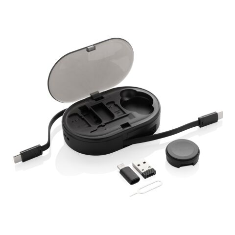 Chargevix Multifunktionales 60W-Lade-Set aus RCS rPlastic schwarz | ohne Werbeanbringung | Nicht verfügbar | Nicht verfügbar