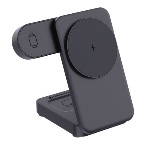 Urban Vitamin Arcadia 15W 3in1 Magnet-Charger aus RCS rABS schwarz | ohne Werbeanbringung | Nicht verfügbar | Nicht verfügbar