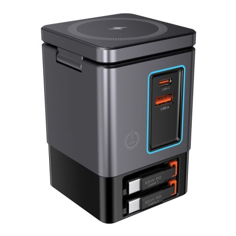 Urban Vitamin Sacramento 105W GaN Charger mit einz. Kabeln grau-schwarz | ohne Werbeanbringung | Nicht verfügbar | Nicht verfügbar