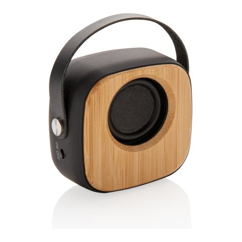 Bambus 3W Wireless Fashion Speaker schwarz | ohne Werbeanbringung | Nicht verfügbar | Nicht verfügbar