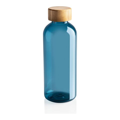 GRS rPET Flasche mit Bambus-Deckel blau | ohne Werbeanbringung | Nicht verfügbar | Nicht verfügbar