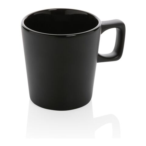 Moderne Keramik Kaffeetasse schwarz-schwarz | ohne Werbeanbringung | Nicht verfügbar | Nicht verfügbar