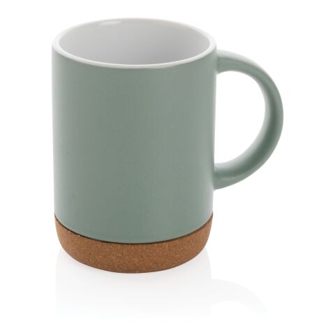 Keramikbecher mit Korkboden, 280ml grün | ohne Werbeanbringung | Nicht verfügbar | Nicht verfügbar