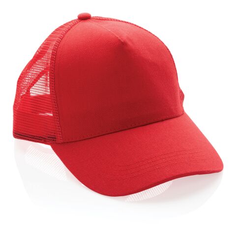 Impact AWARE™ 190gr Brushed rCotton 5 Panel Trucker-Cap rot | ohne Werbeanbringung | Nicht verfügbar | Nicht verfügbar | Nicht verfügbar