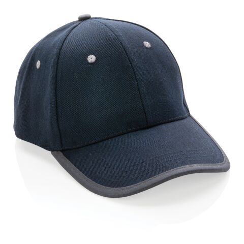 Impact AWARE™ 280gr Brushed rCotton 6 Panel Kontrast-Cap marineblau | ohne Werbeanbringung | Nicht verfügbar | Nicht verfügbar | Nicht verfügbar