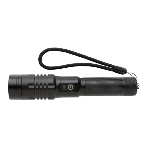 Gear X wiederaufladbare USB Taschenlampe schwarz | ohne Werbeanbringung | Nicht verfügbar | Nicht verfügbar