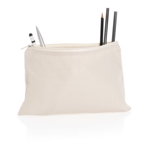 Impact Aware™ 285g/m² Stifte-Etui aus ungefärbtem Canvas weiß | ohne Werbeanbringung | Nicht verfügbar | Nicht verfügbar