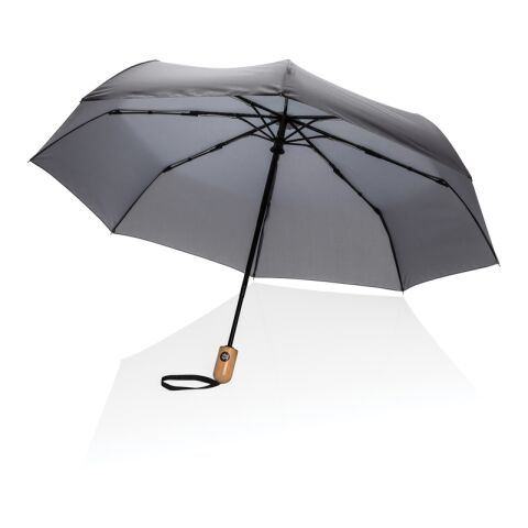 21&quot; Impact AWARE™ RPET 190T Bambus-Schirm autom. open/close grau | ohne Werbeanbringung | Nicht verfügbar | Nicht verfügbar