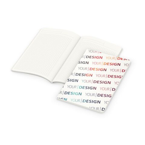 Notizbuch Copy-Book RECYCLING Naturkarton-Softcover individuell bedruckt Winkelkaro